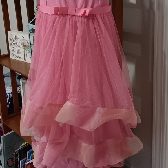 Girls Pink elegant Bonnie Jean dress size 12 - Picture 2 of 5
